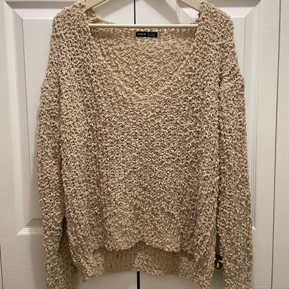 Popcorn knit boat neck sweater - Picture 2 of 3